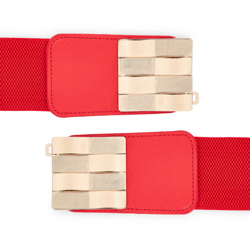 Square Shaped Belt Red#color_red
