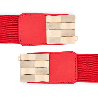 Square Shaped Belt Red#color_red