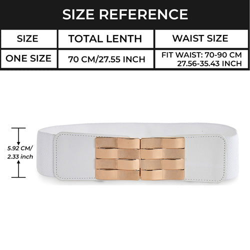 Square Shaped Belt White#color_white