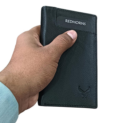 Unisex Leather Cardholder#color_black