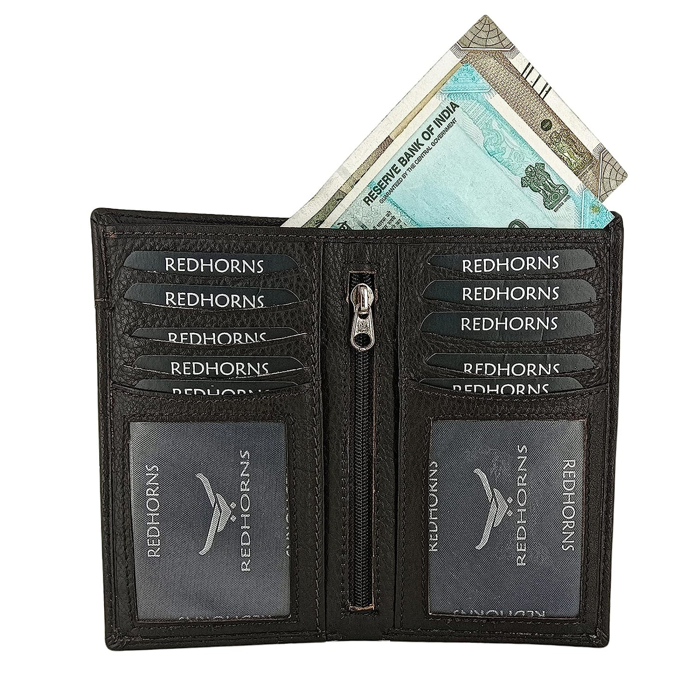 Unisex Leather Cardholder#color_brown