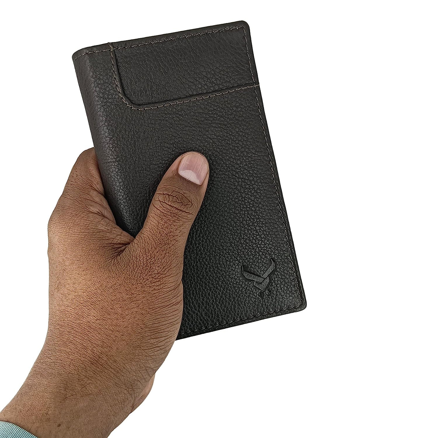 Unisex Leather Cardholder#color_brown
