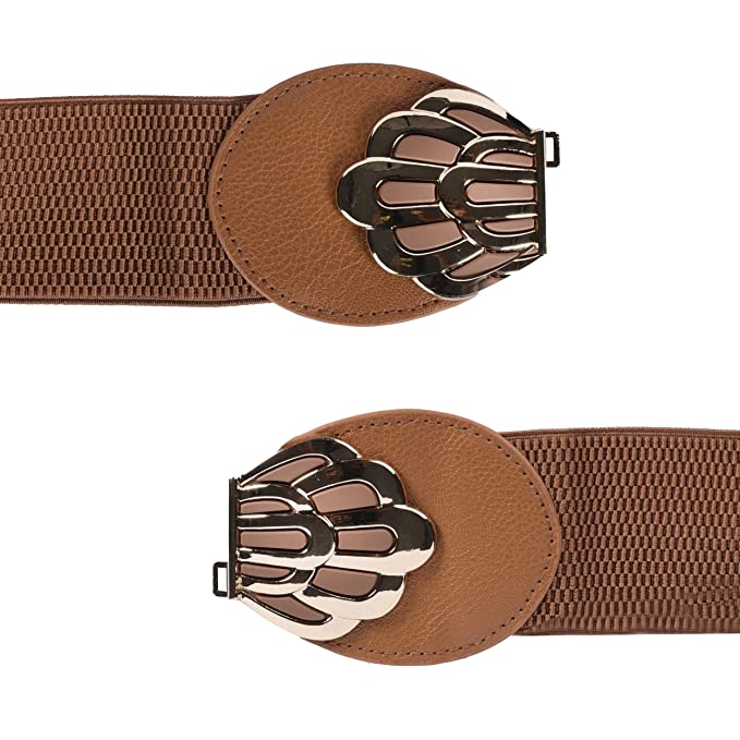 Redhorns Elastic Ladies Wide Belt#color_brown