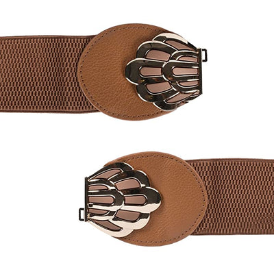Redhorns Elastic Ladies Wide Belt#color_brown